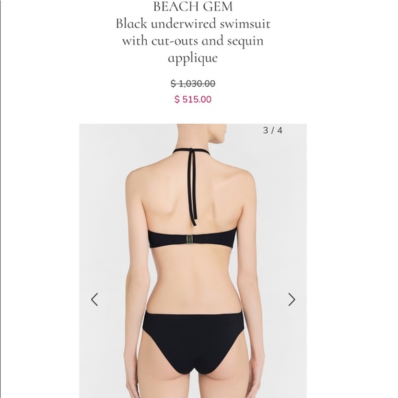 La Perla black underwired swimsuit